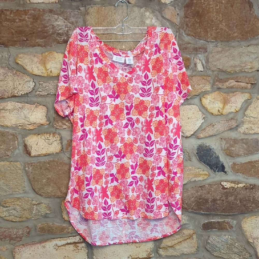 Sigrid Olsen Casual Cotton Floral Top